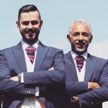 Vader en zoon zien er prachtig uit